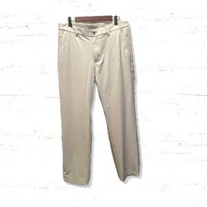 Greg Norman Tan/Cream Microlux Stretch Golf Pants-34x32